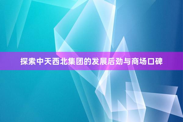 探索中天西北集团的发展后劲与商场口碑